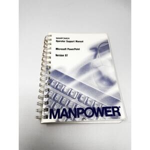 Manpower Operator Support Manual, Microsoft PowerPoint Version 97 Pre-Owned